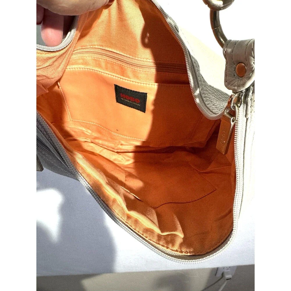 HOBO INTERNATIONAL FROST METALLIC LEATHER CONVERTIBLE CROSSBODY BAG ZIP TOP $298